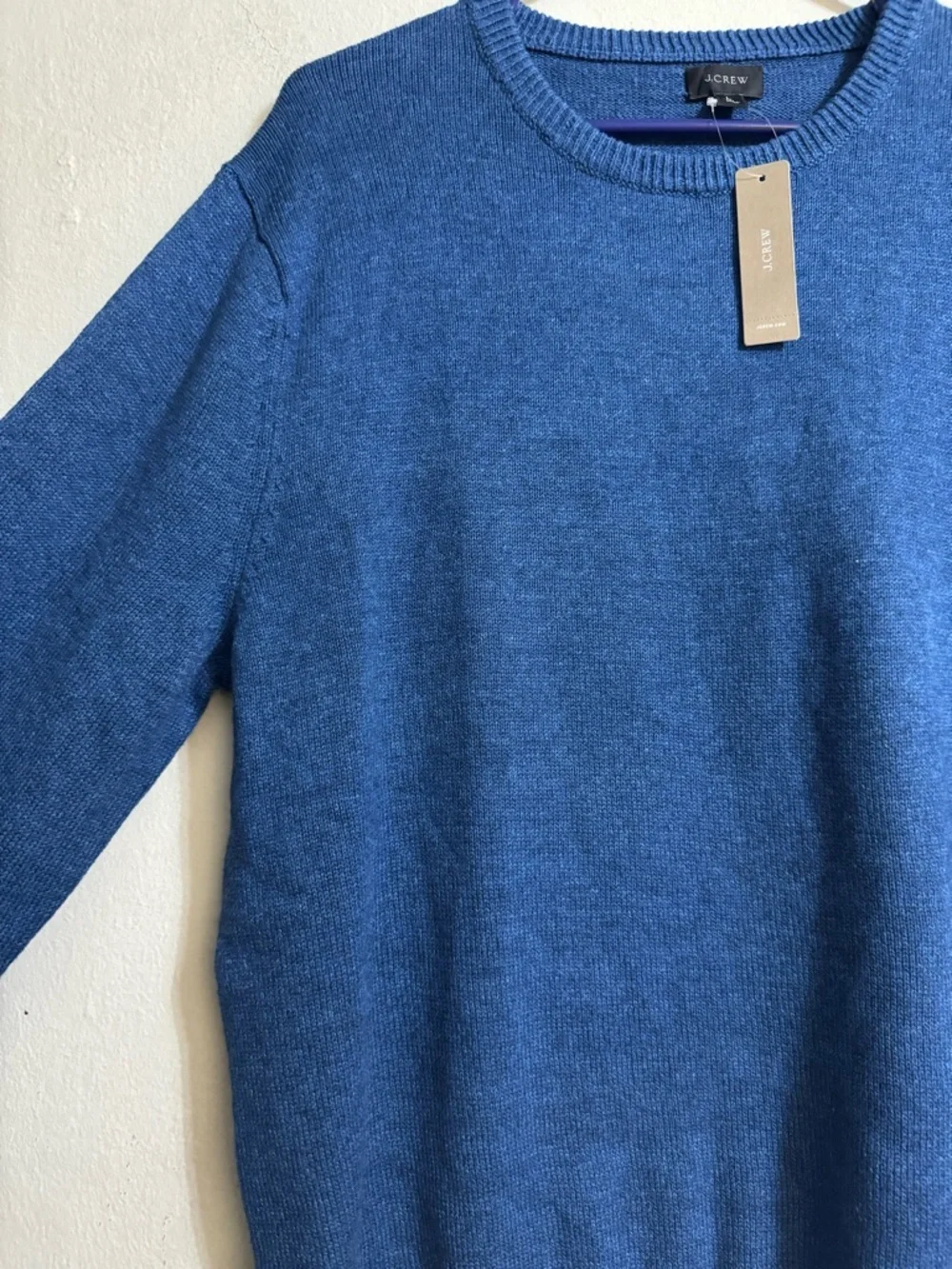 J. Crew Men's Crewneck Sweater in Blue Size L NWT